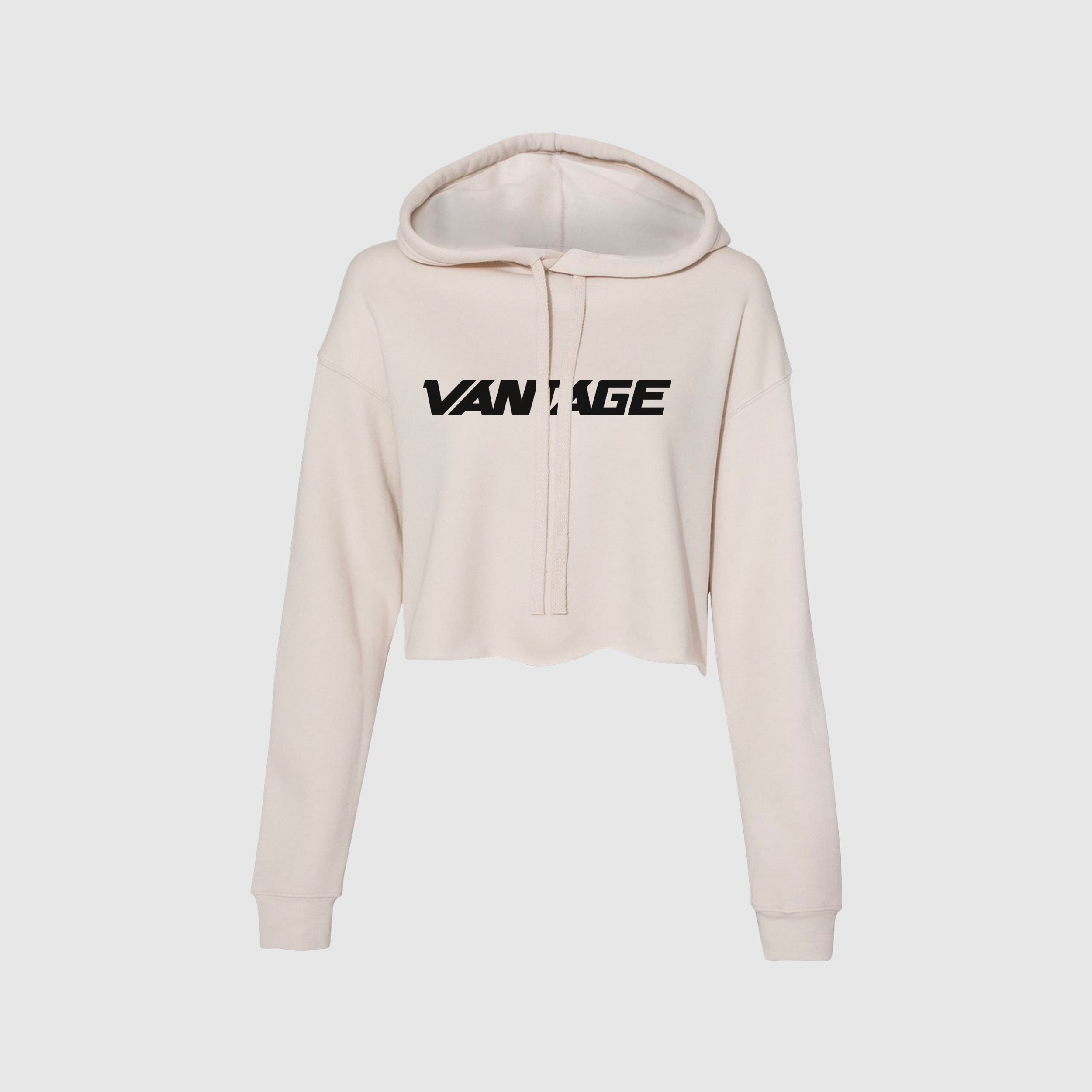 Vantage Benchmark Cropped Hoodie - Bone