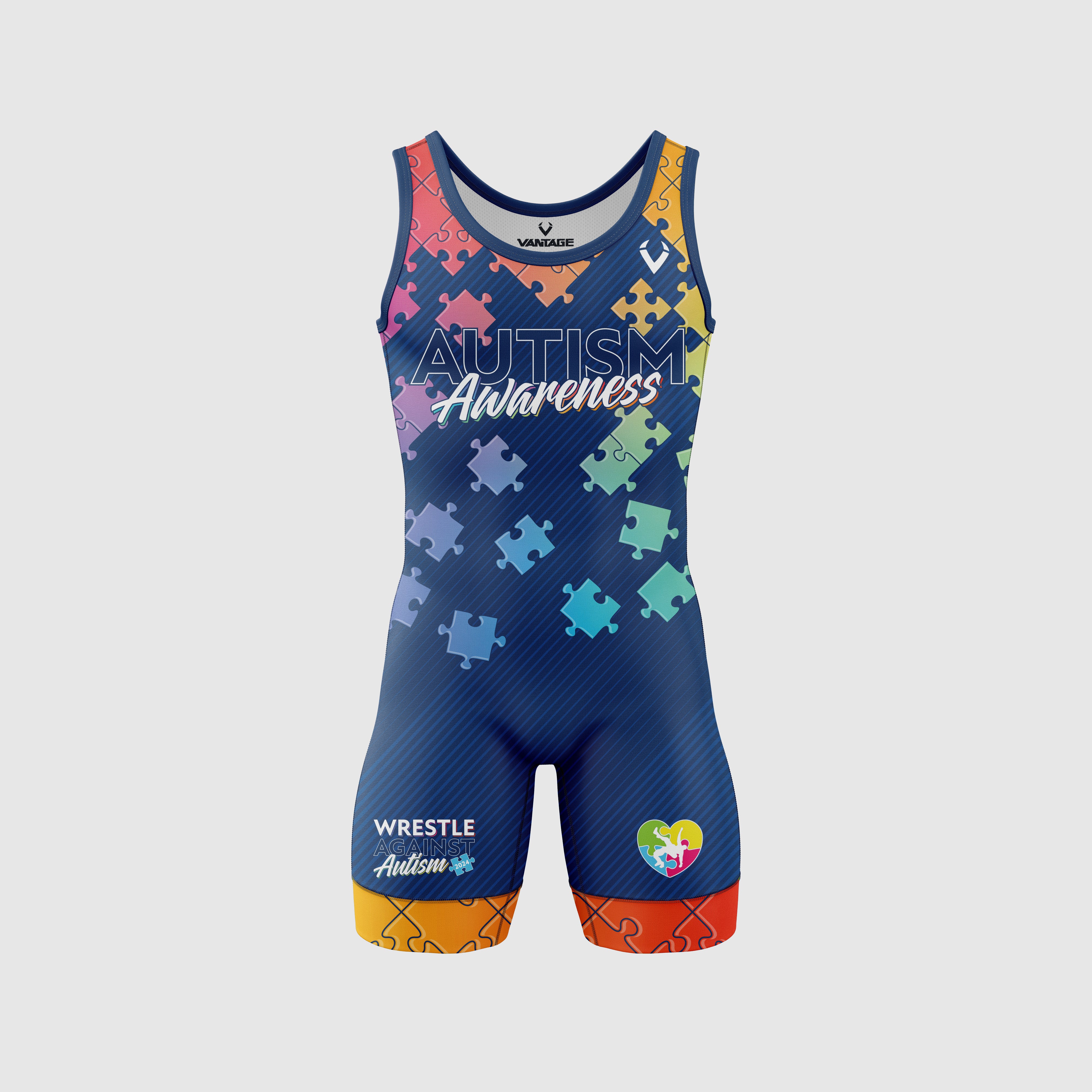 Wrestle Against Autism Men s Singlet