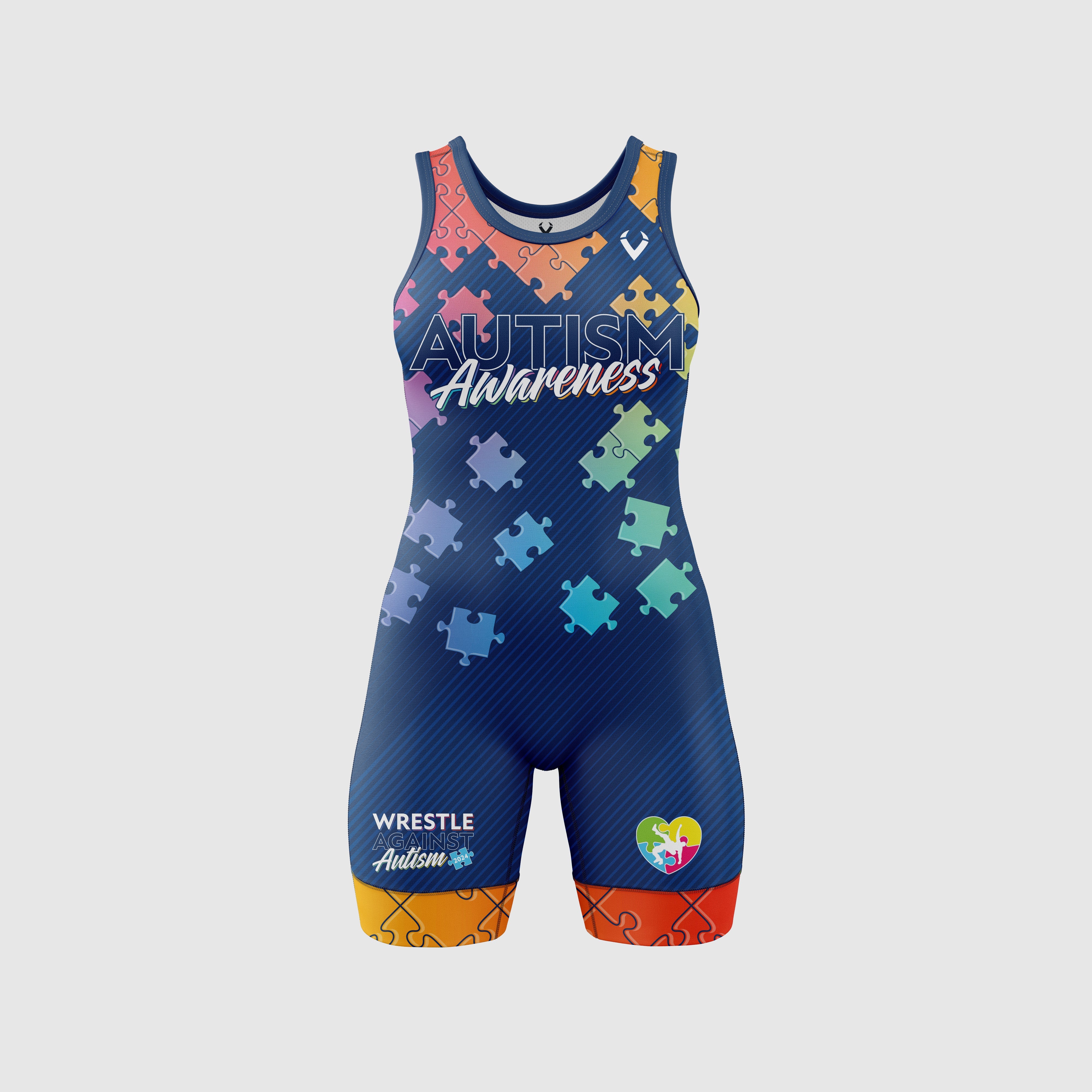 Wrestle Against Autism Ladies Singlet